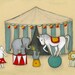 at the circus - 19 x 13 print by Marisa and Creative Thursday