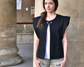 CHARLOTTE japanese-inspired black cotton jacket