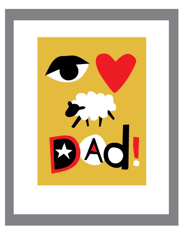 fathers day card rebus eye heart ewe greeting