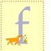 Alphabet print Letter F nursery art with fox