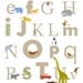Alphabet Poster print size 11 x 17 inch  Nursery wall decor