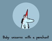 Baby Unicorn Kills People Art Print