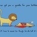 Lion's Present Birthday Card