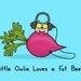 Owlie Loves a Fat Beet 12x18 Art Print