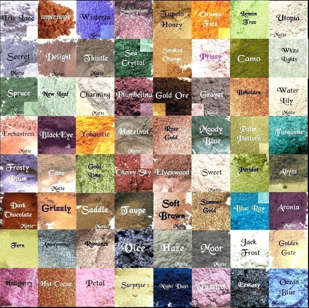 Vegan 10 Jars You Choose the Colors Mineral Makeup Kit Bright Colors