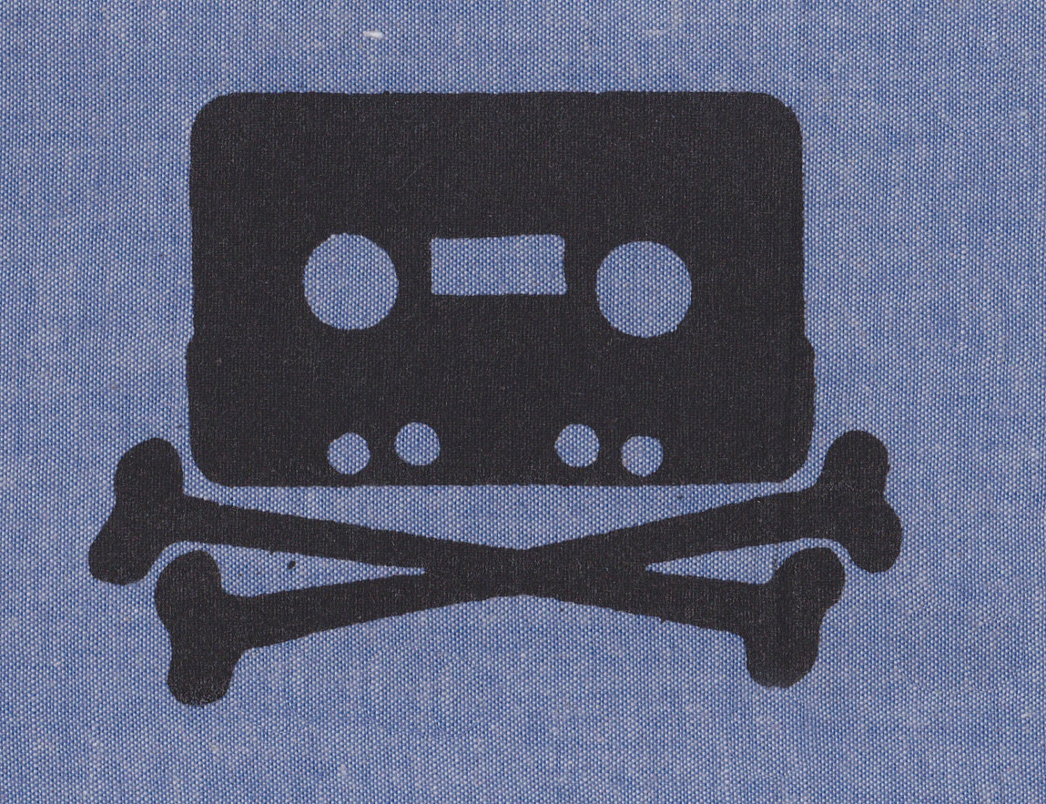 tape and cross bones patch