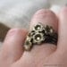 Flower Stack Set of Five Rings Sterling and Brass