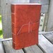 Marbled Russet-Brown Leather Journal . handbound . 384 pages