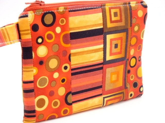 Zippered Wristlet-Geometric Print
