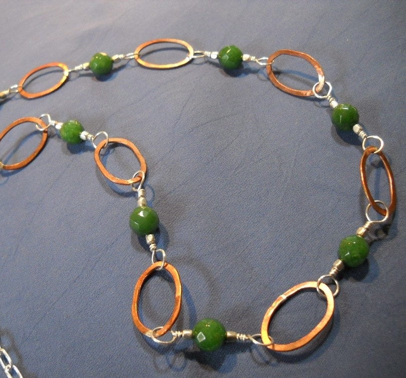 Forged Copper Ring Necklace (custom)