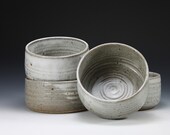 Elegant White Stoneware Bowl Set