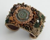 Abra - Bead Embroidery Cuff - totallytwisted