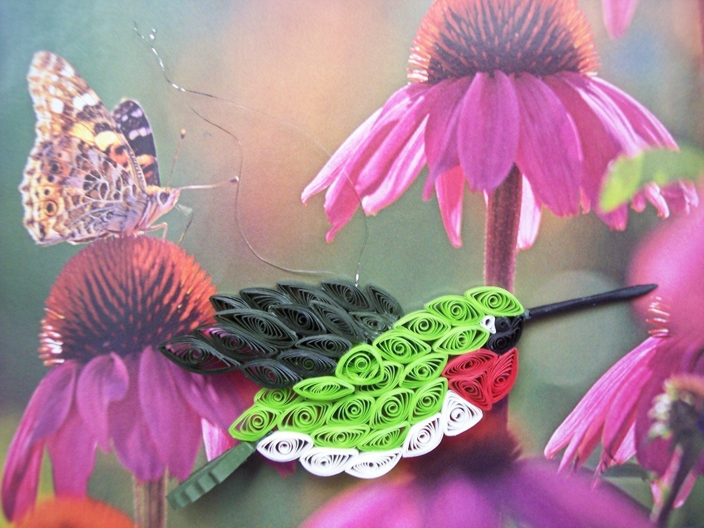 Hummingbird Ornament in Quilling