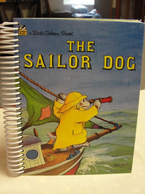 Sailor Dog Little Golden Book Journal Sketch Coil Bound