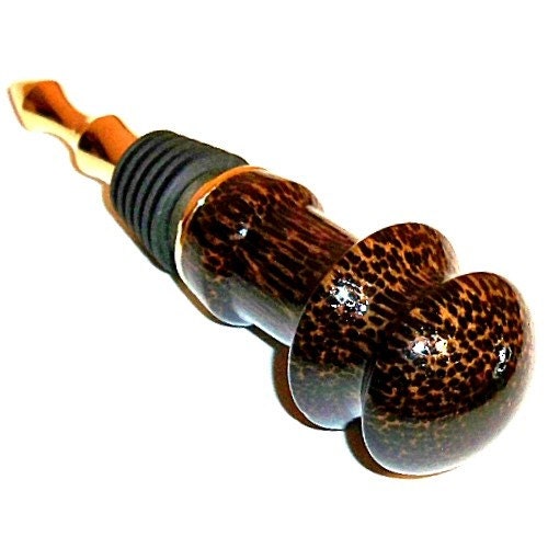 Bottle Stopper Black Palm Wood with Vintage Style Stopper 63 Velvet Gift Bag Barware Wine Stopper Handmade