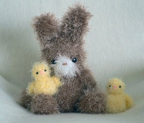 Fuzzy Bunny and Chick amigurumi PDF CROCHET PATTERN