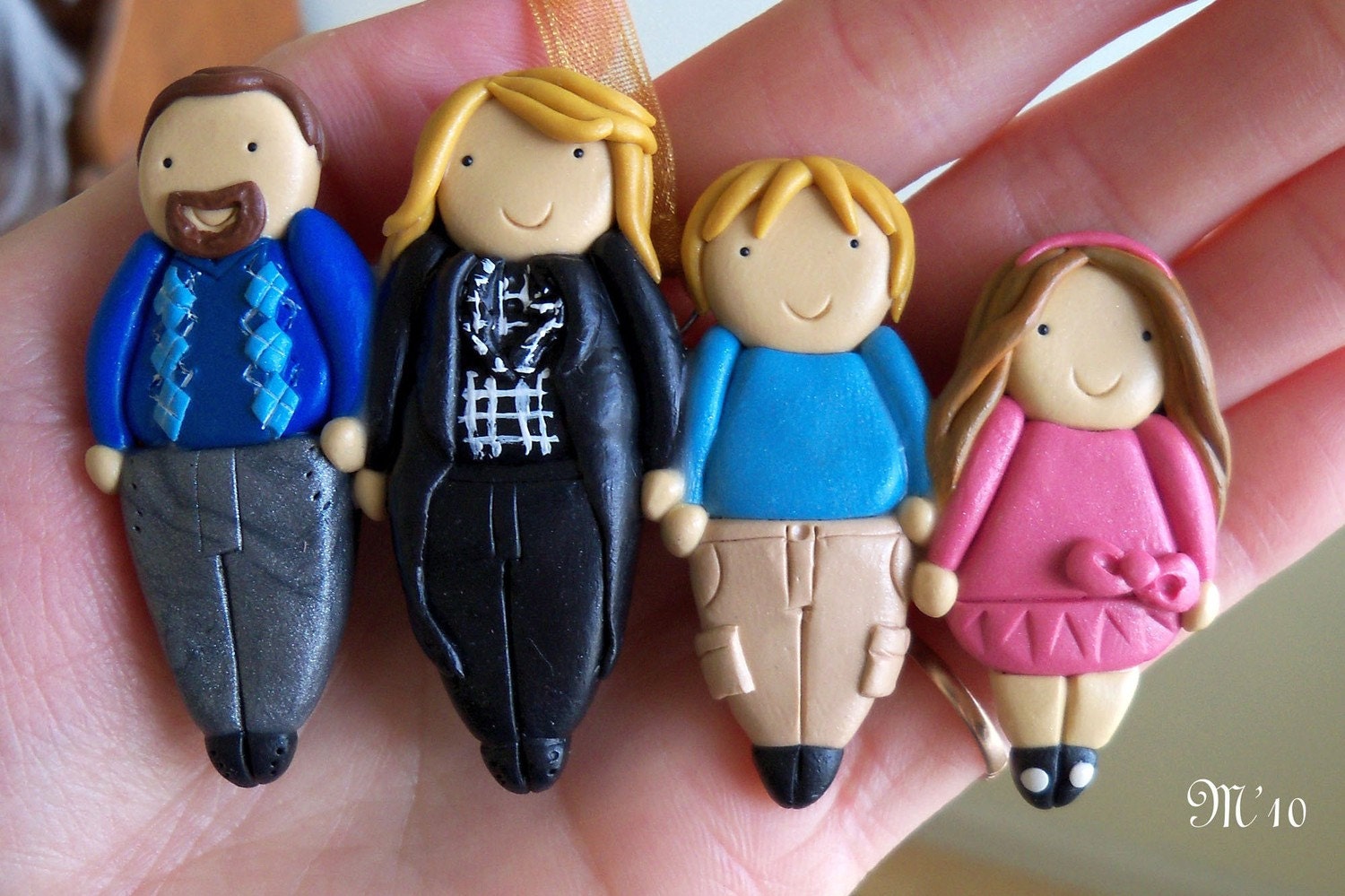 Meet My Family CUSTOM Polymer Clay Ornament