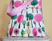 Large tree Hobo Bag by PETUNIAS - diaper bag purse market tote laptop carry all gym sack gift baby shower nappy everyday ready to ship gray