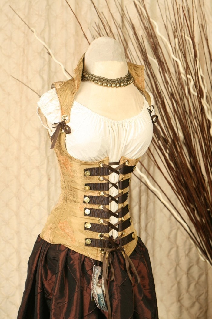 Waist 33 to 35 Gold Steampunk Vixen