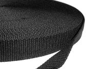 Recycled Webbing- 1 inch wide BLACK, made from plastic bottles