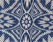 Handwoven Overshot Throw, Wool and Cotton