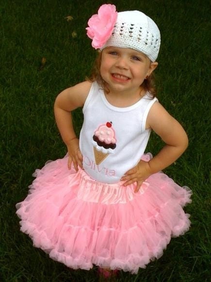 Personalized Boutique Summer Minky Ice Cream Cone Shirt Tank
