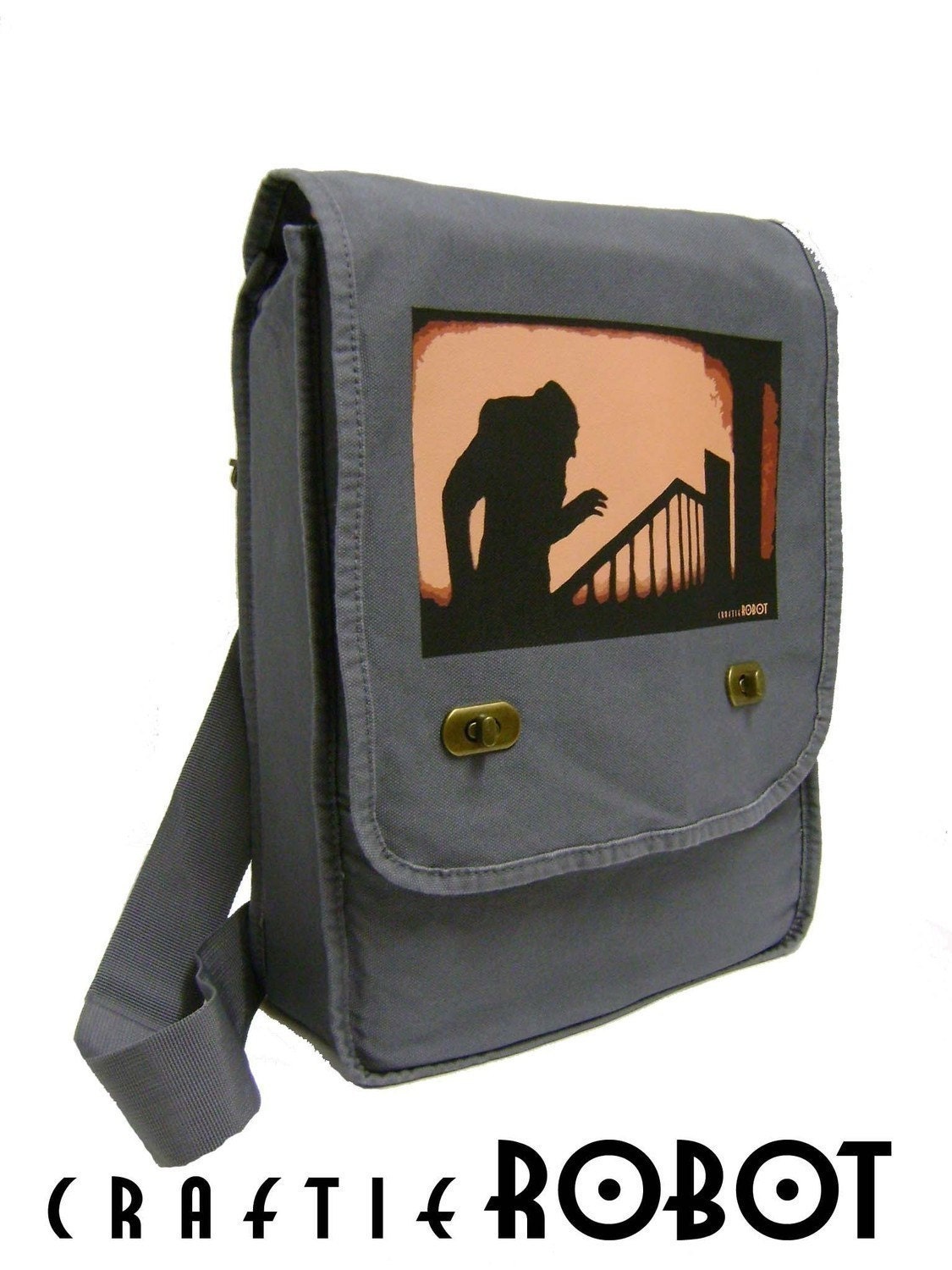 the vampire nosferatu (gray) MESSENGER / LAPTOP BAG