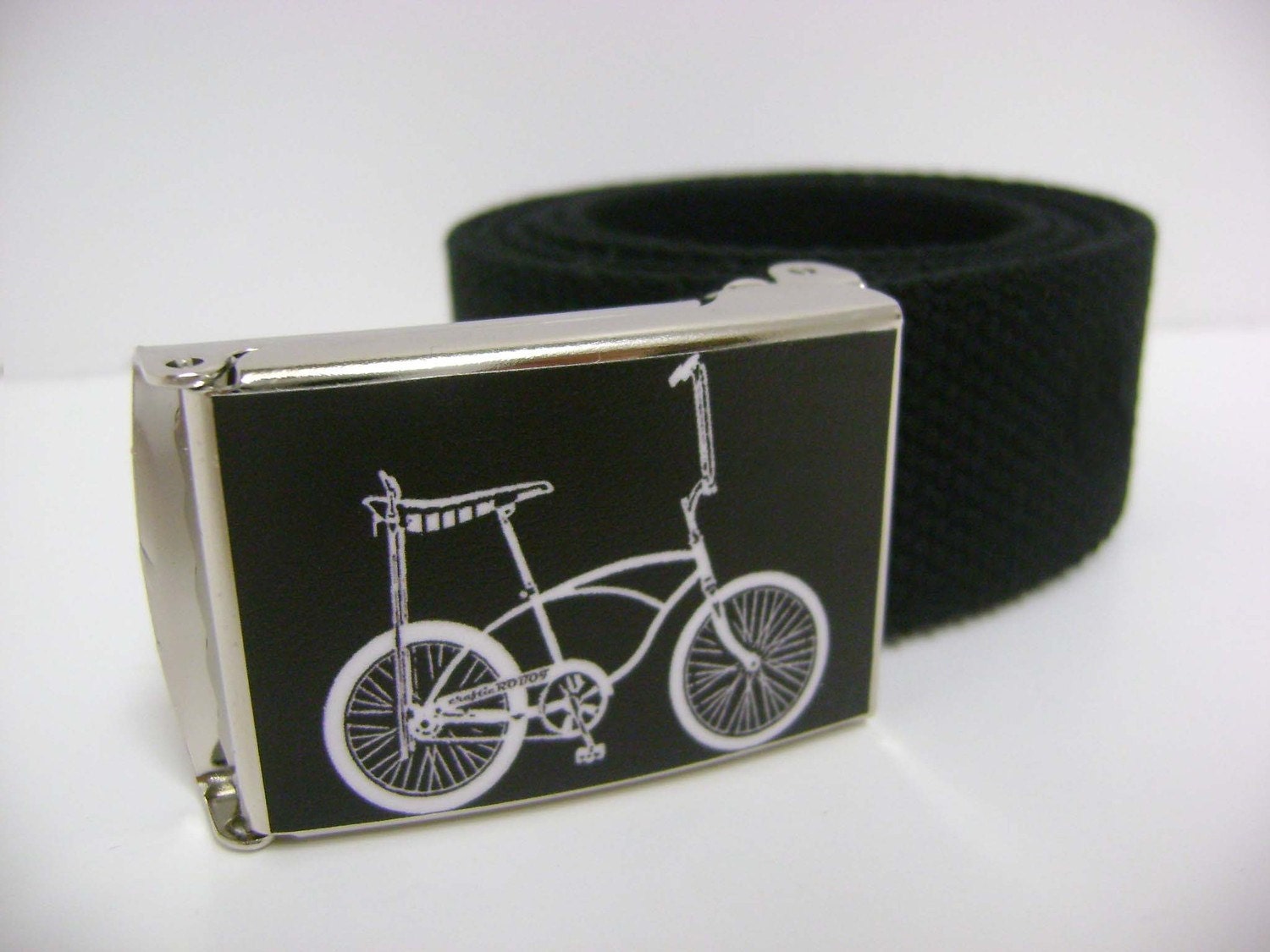 vintage schwinn stingray bike (black) cotton WEB BELT