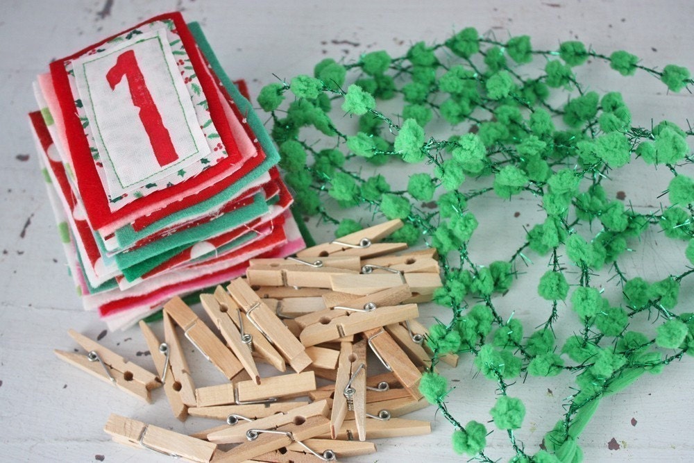 Counting Down Yipeeee...Christmas Advent Garland