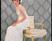 Canary Wedding Dress Gown in Bone White Silk Chiffon Made to Order - The Most Elegant Wedding Dress