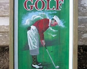 Antique Vintage looking wood Golf Sign home decor office