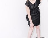 Ruffle Dress - Black Silk