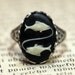 Vintage Zodiac Cameo Ring - Pisces