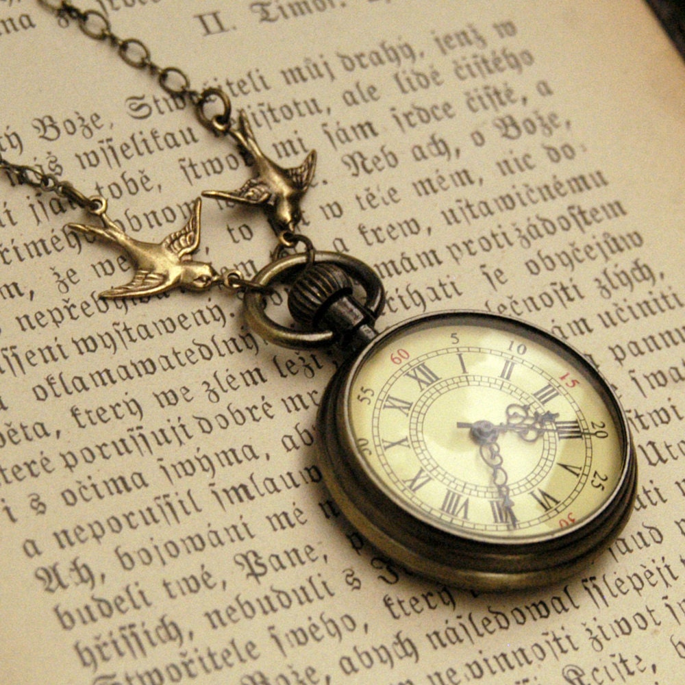 Brass Pocket Watch Necklace number 10