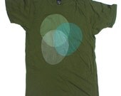 Olive Green Concentric Tee- Men's/Unisex