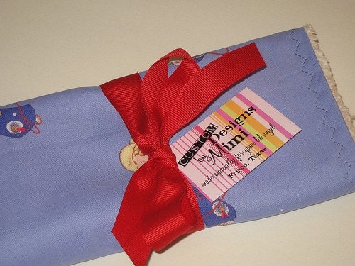 Denim Cowboy Boutique Chenille Baby Burp Cloth