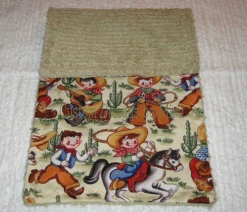 Custom Set of 6 Boutique Chenille Baby Burpies -- You CHOOSE the FABRICS
