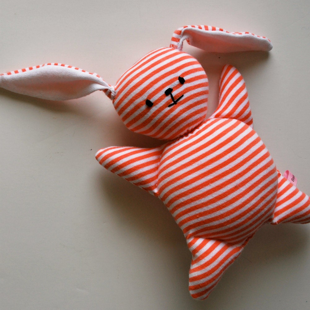Tangerine Stripey Mooshy Belly Bunny