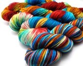 Superheroes on Super Ego OVERSIZED HANK - hand dyed yarn