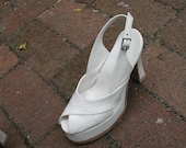 Handmade Slingback Platform Pumps