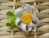 Little Ribbon Hair Flower - Daisy