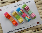 Mixed Up Clips- Basic Hair Clip Set of Four - Crazy Brights