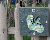 butterfly clock (slate)