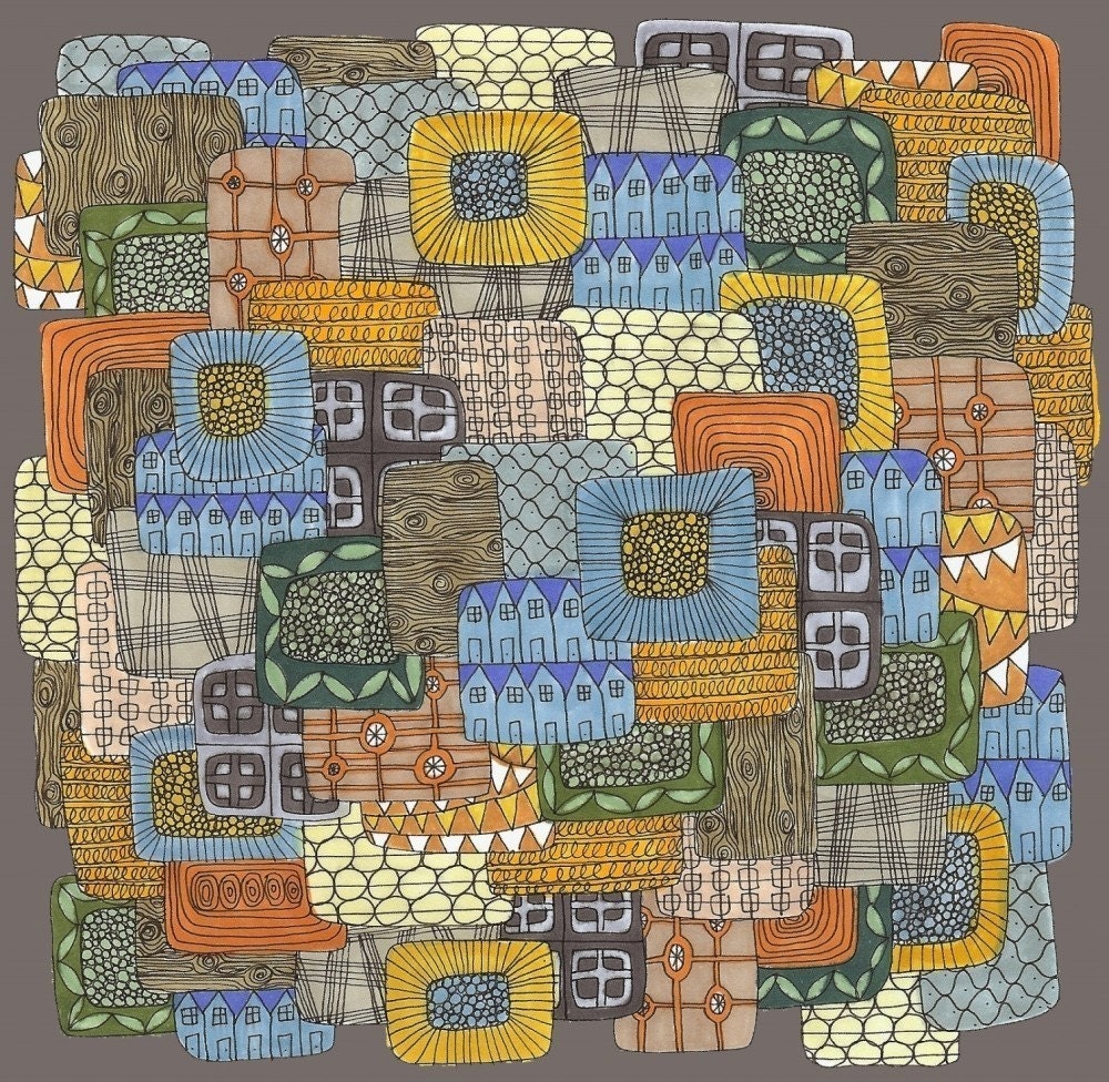 pattern town archival print