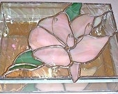 Stained Glass Jewelry Box Hibiscus 2