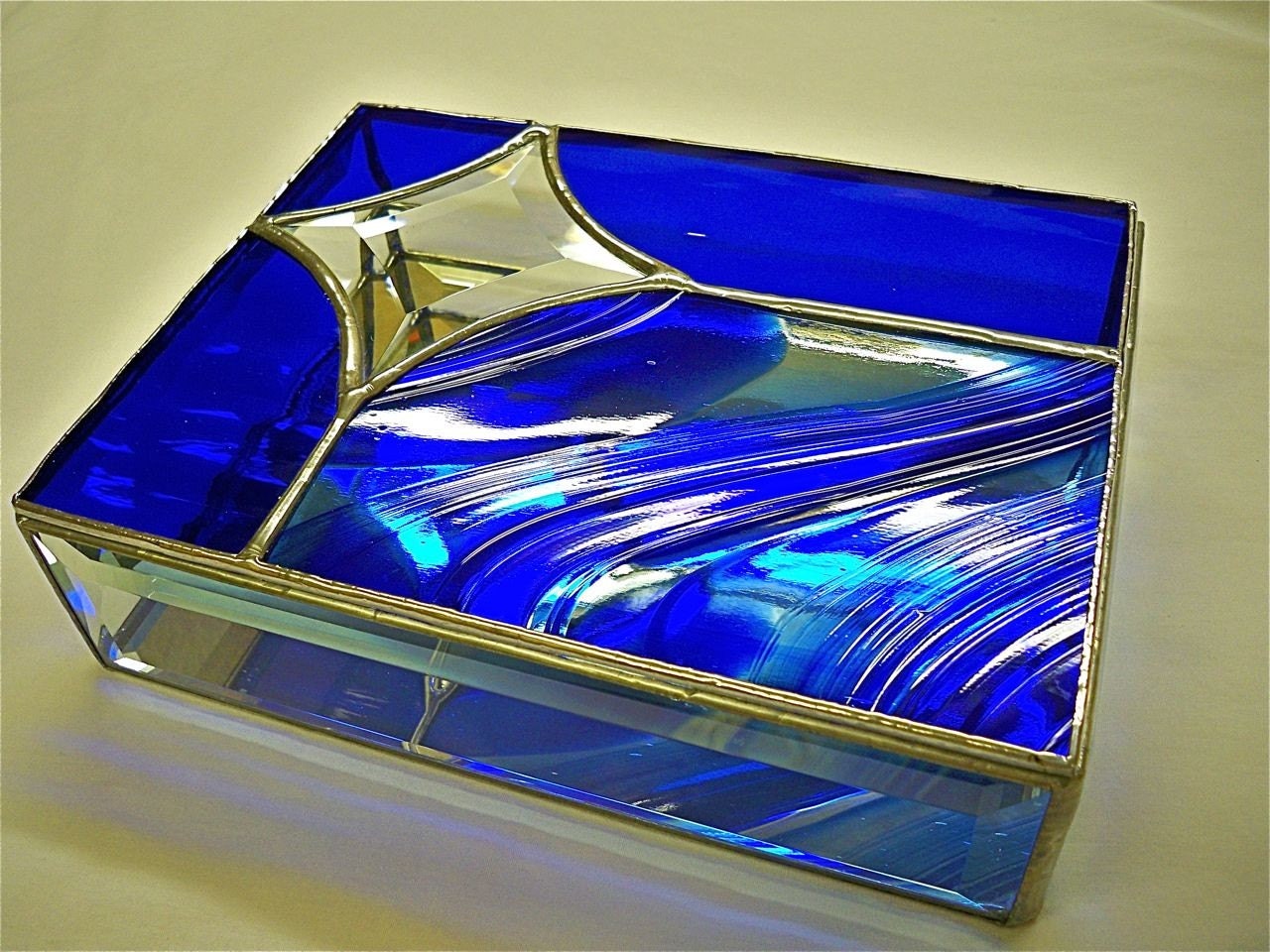 JEWELRY BOX Medium Star Cobalt Blue