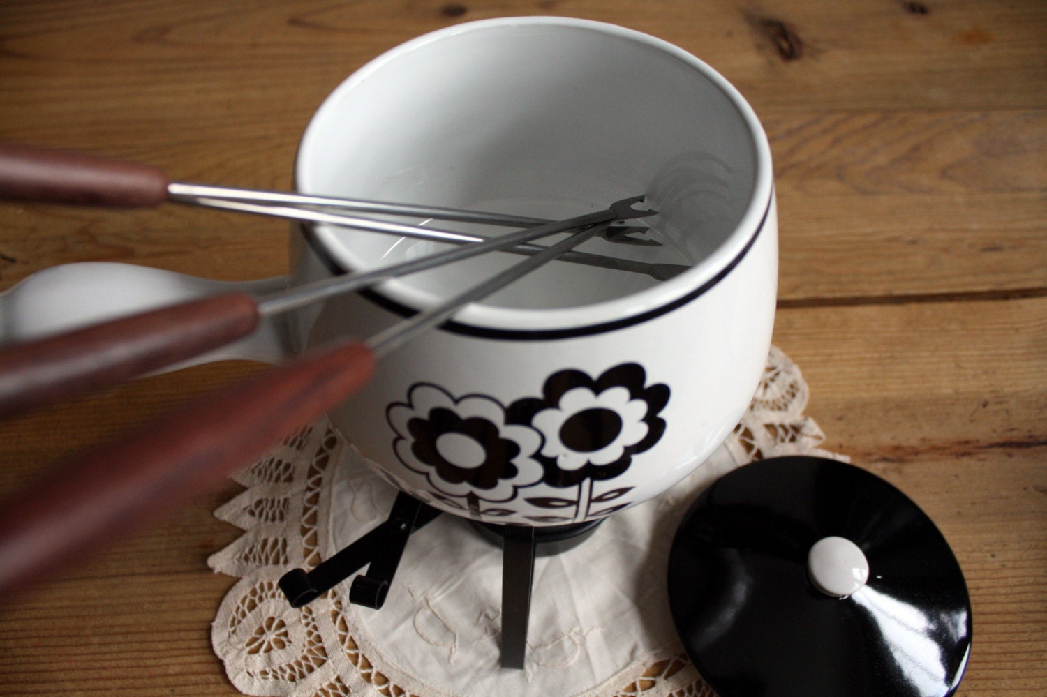 Vintage Fantasy Fondue Set