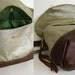 Foldover Day Traveler Bag in silvery bronze and russet leather, ready to ship