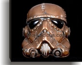 Steampunk Stormtrooper  Helmet Canvas Giclee Print Star Wars
