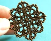 Top Quality 2pcs Antique Brass Filigree Patch - Lead Free